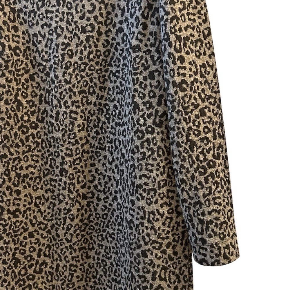 Loft Leopard Print Button Shoulder Shift Dress Wo… - image 5
